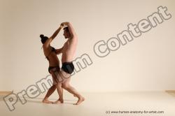 Underwear Woman - Man White Average Short Brown Dancing Dynamic poses Academic